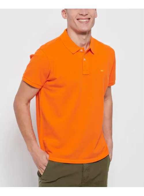 Μπλούζα Polo Πικέ - FUNKY BUDDHA (Sunset Orange) ΑΝΔΡΙΚΑ