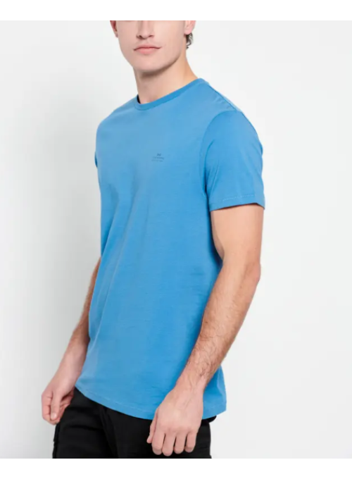 Essential T-shirt με Λαιμόκοψη - FUNKY BUDDHA (Atlantic Blue) ΑΝΔΡΙΚΑ