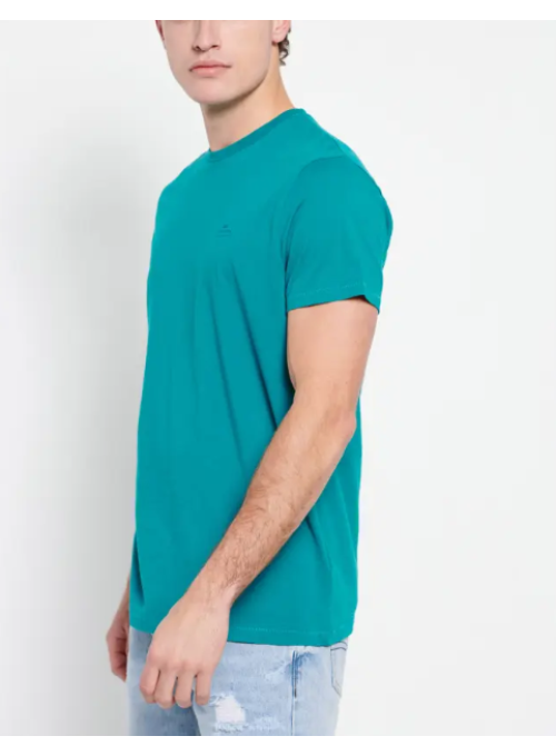 Essential T-shirt με Λαιμόκοψη - FUNKY BUDDHA (Emerald) ΑΝΔΡΙΚΑ