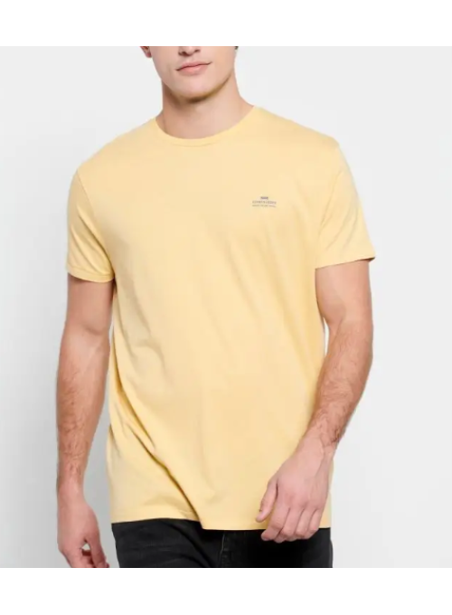 Essential T-shirt με Λαιμόκοψη - FUNKY BUDDHA (Vanilla Yellow) ΑΝΔΡΙΚΑ